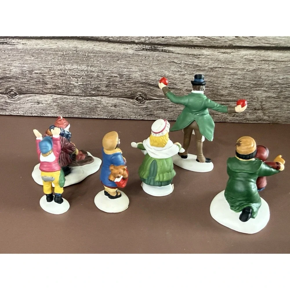 Department 56 Christmas Village Miniature People -6 Pieces